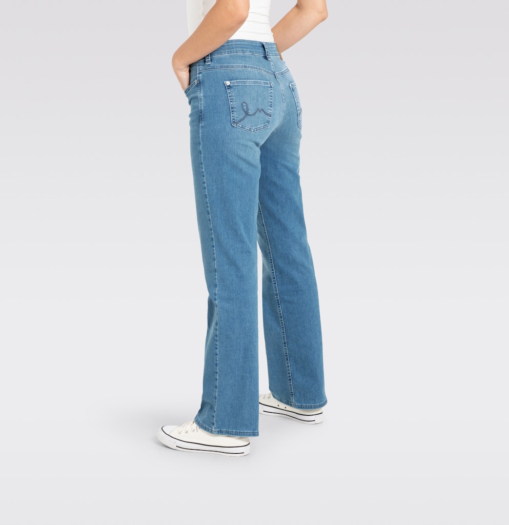 Mac Damen Jeans Winter Baby Blu