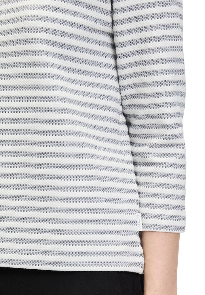 Betty & Co Damen T-Shirts Dark Blue/Cream