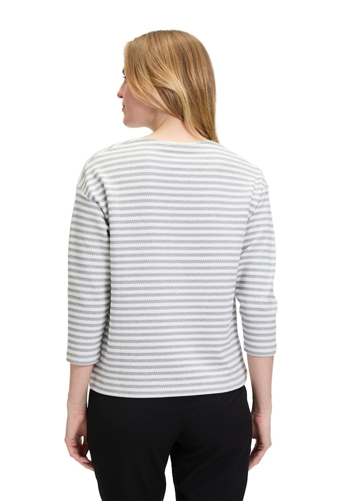 Betty & Co Damen T-Shirts Dark Blue/Cream