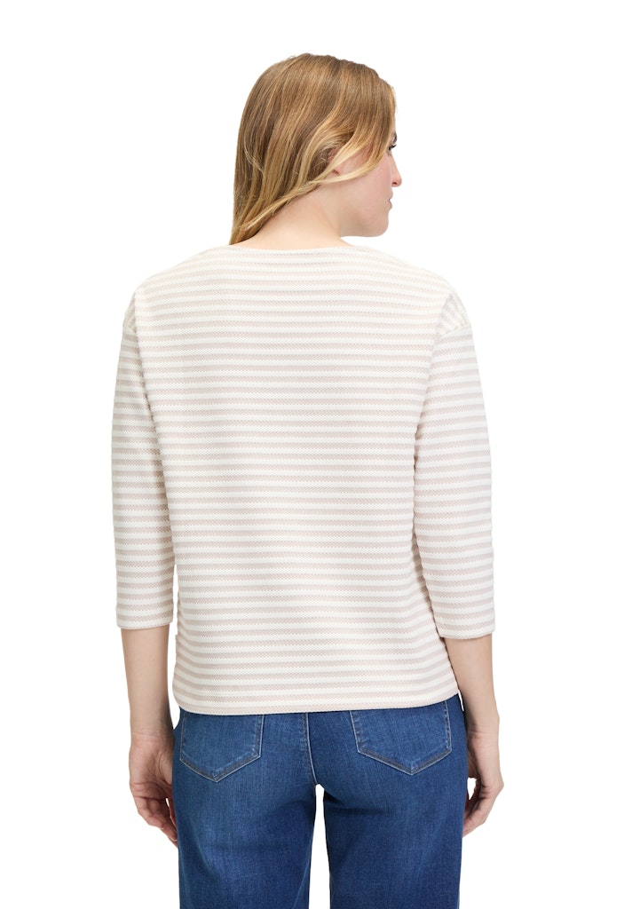 Betty & Co Damen T-Shirts Taupe/Cream