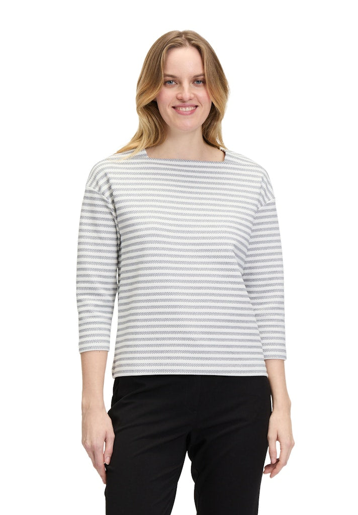 Betty & Co Damen T-Shirts Dark Blue/Cream