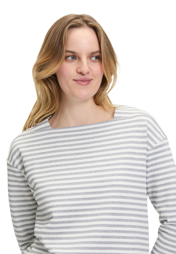 Betty & Co Damen T-Shirts Dark Blue/Cream