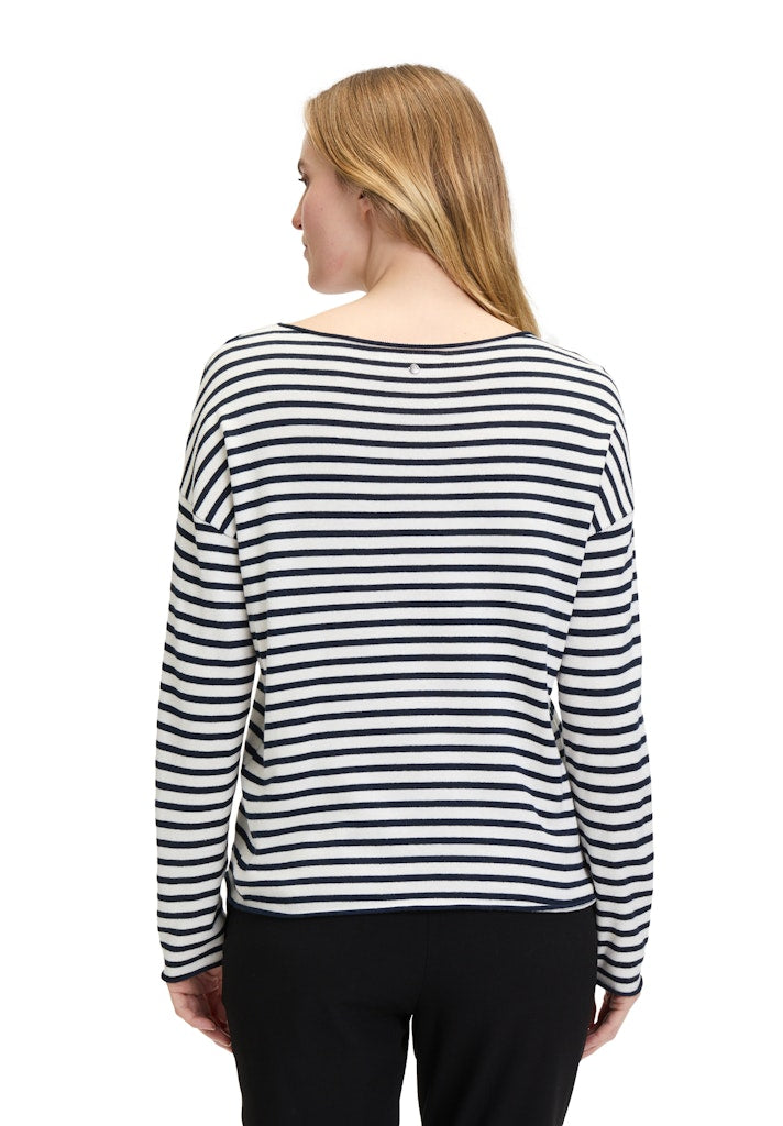 Betty & Co Damen Pullover Cream/Dark Blue