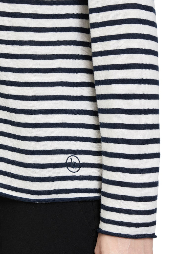 Betty & Co Damen Pullover Cream/Dark Blue