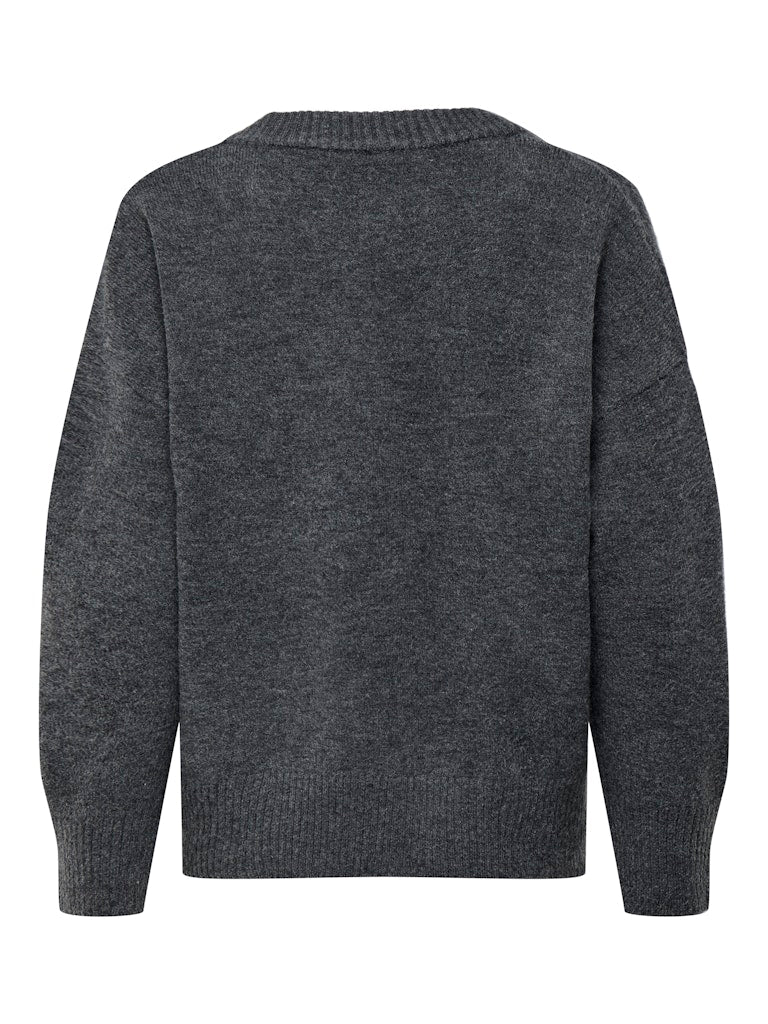 Only Damen Pullover Dark Grey Melan