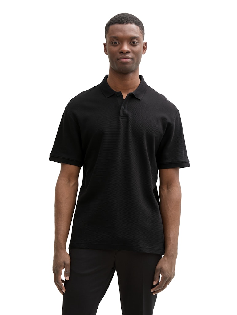 Tom Tailor denim Herren Polo-Shirts Black