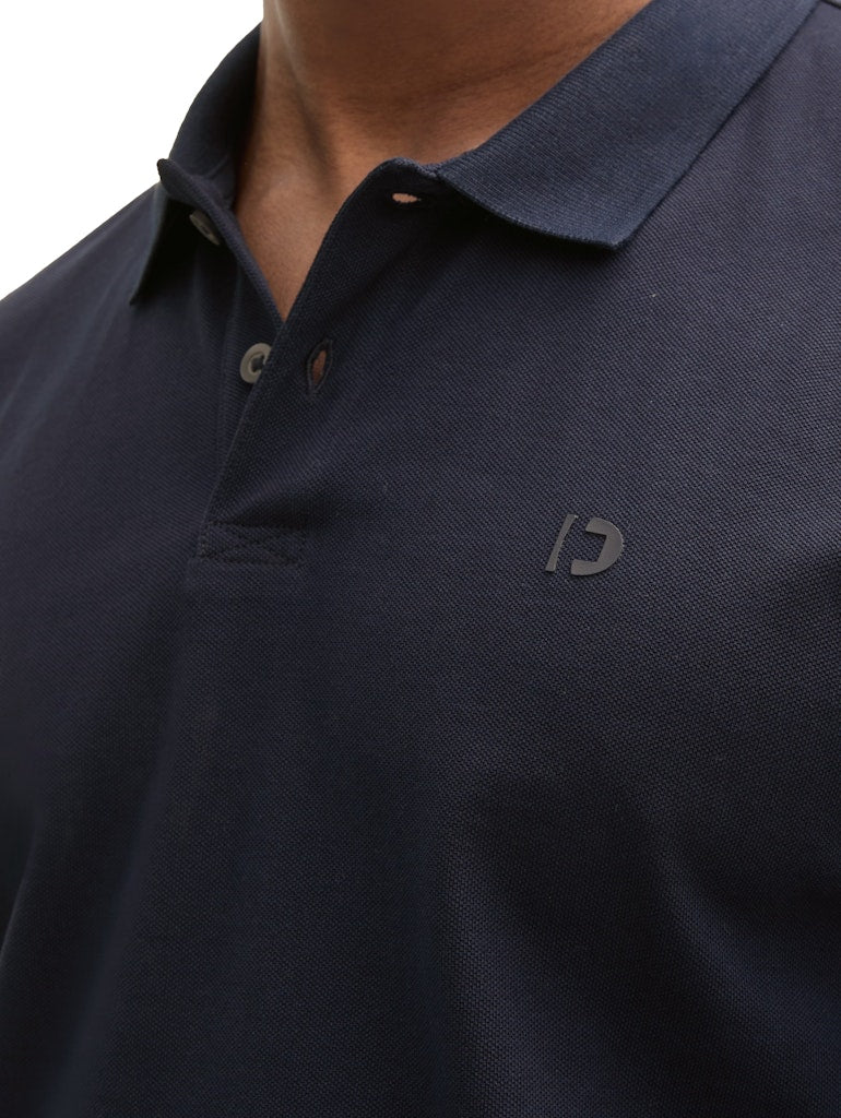 Tom Tailor denim Herren Polo-Shirts Sky Captain Blu