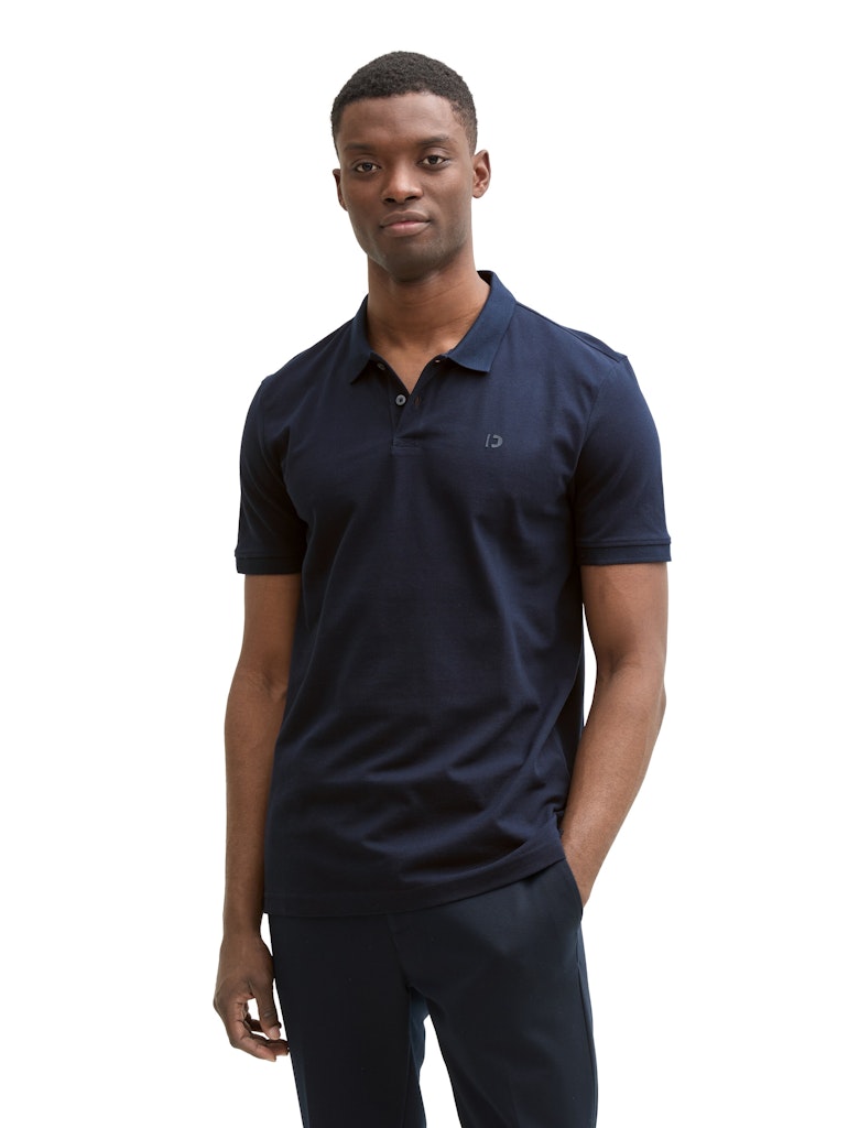 Tom Tailor denim Herren Polo-Shirts Sky Captain Blu