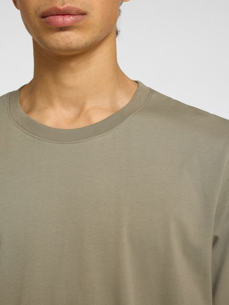 Selected homme Herren T-Shirts kurz Vetiver
