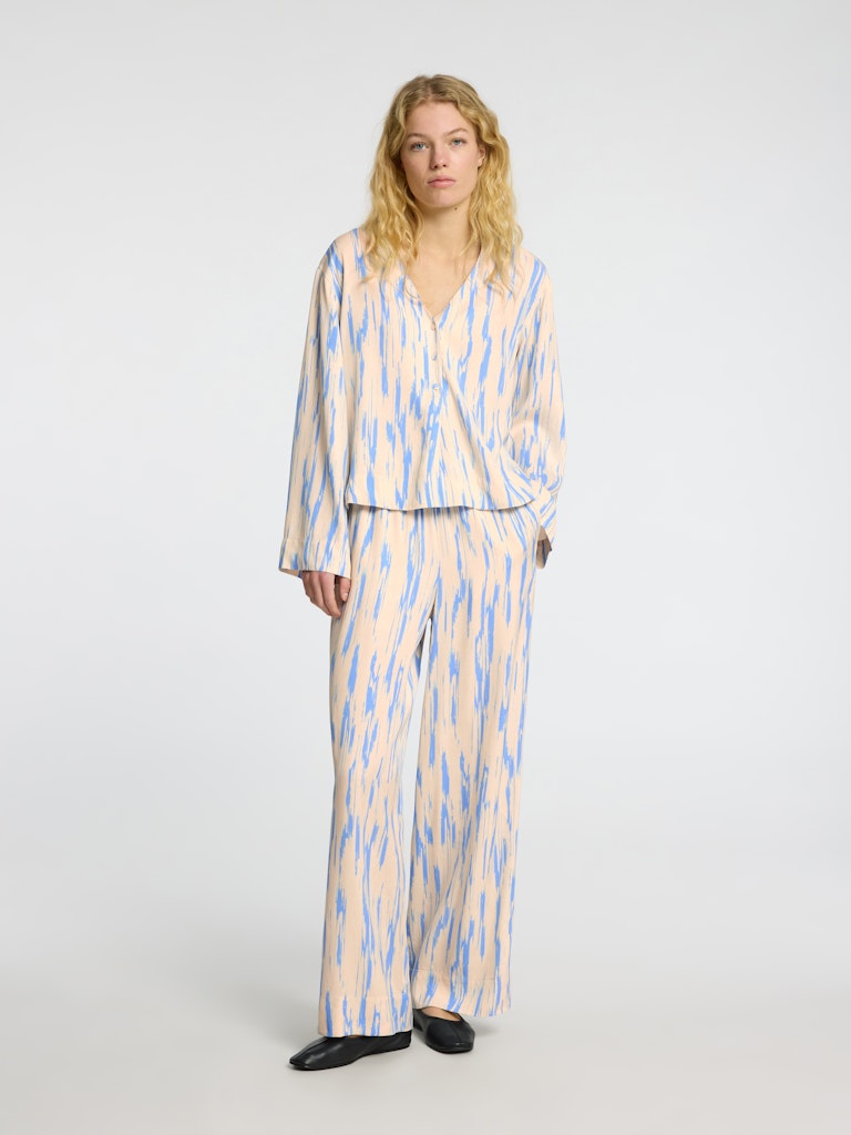 Selected Femme Damen Hosen Birch/Aop