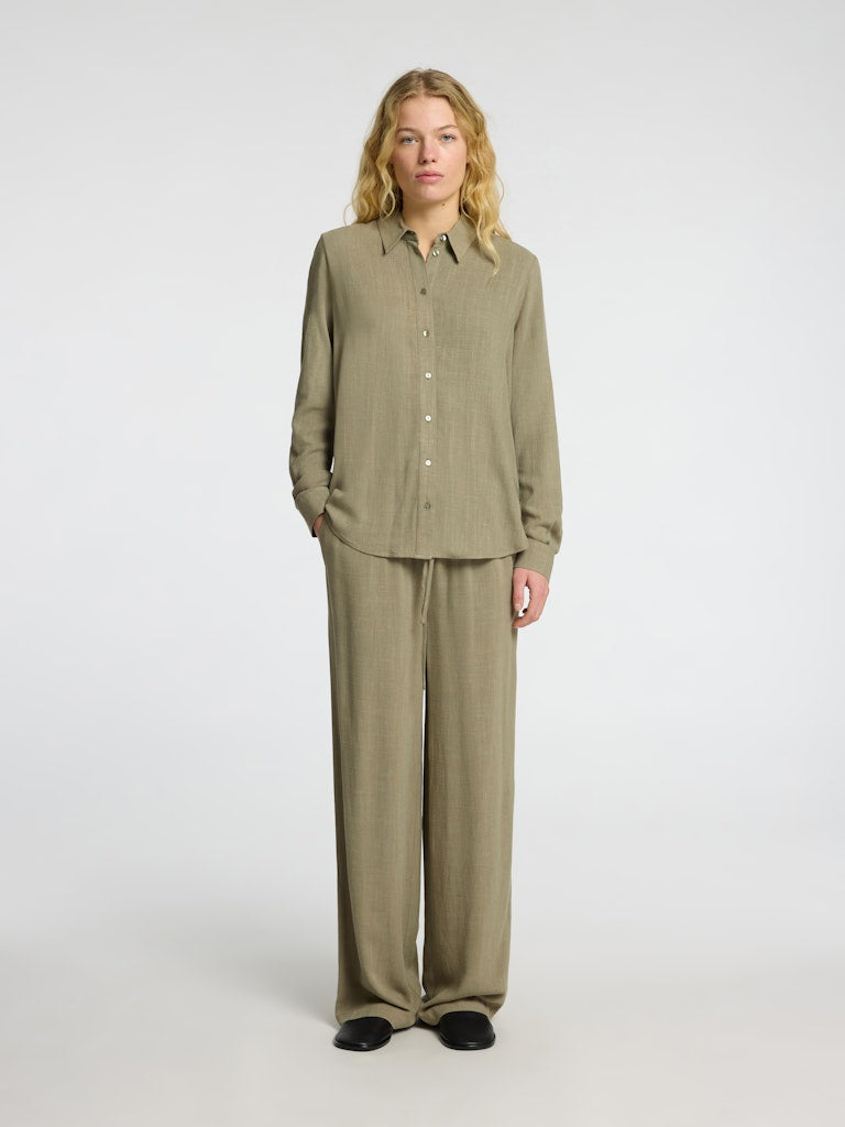 Selected Femme Damen Hosen Vetiver