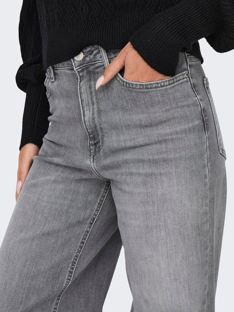 Only Damen Jeans Light Grey Deni