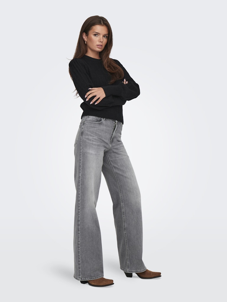 Only Damen Jeans Light Grey Deni