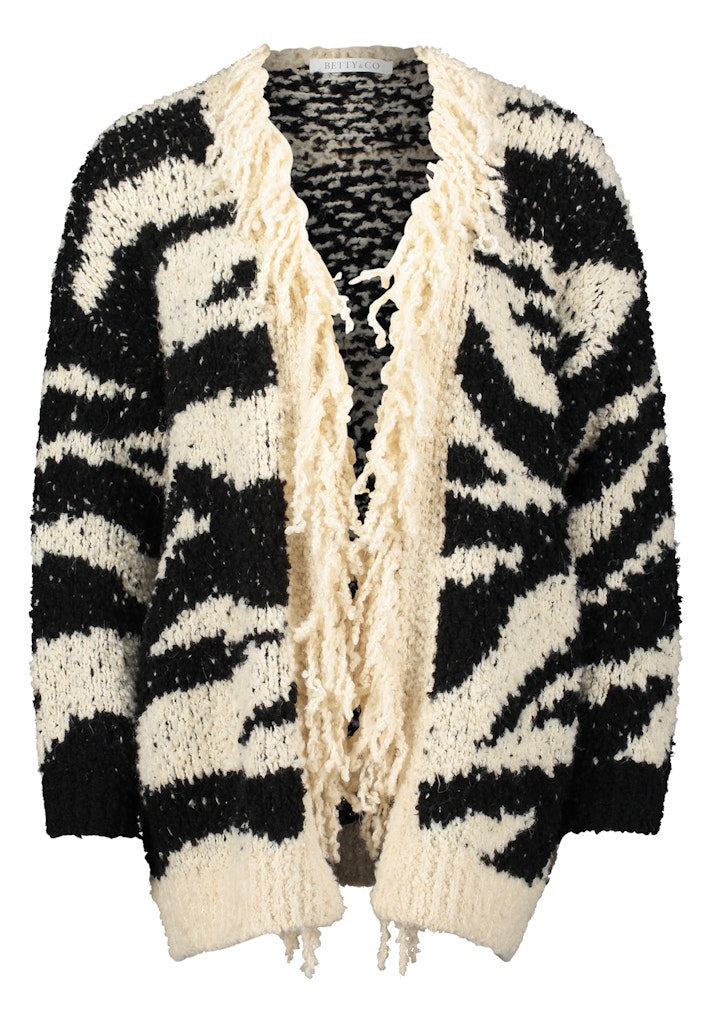 Betty & Co Damen Strickjacken Nature/Black