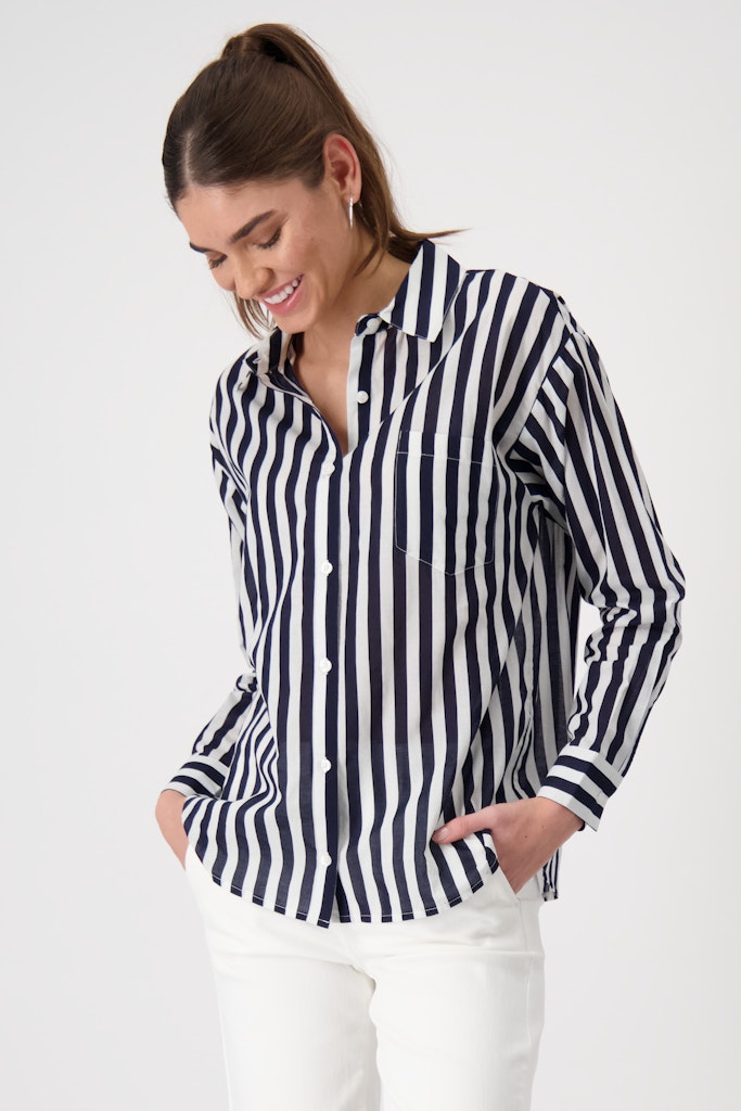 Monari Damen Blusen Deep Ocean