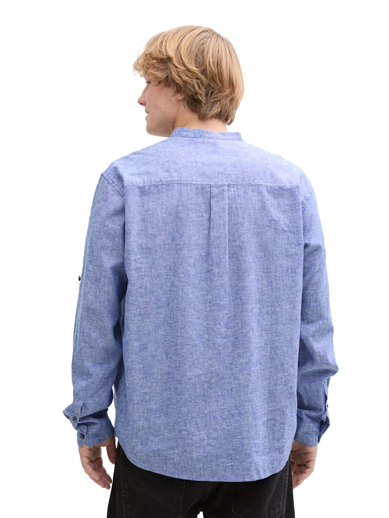 Tom Tailor denim Herren Hemden lang Royal Blue Cham