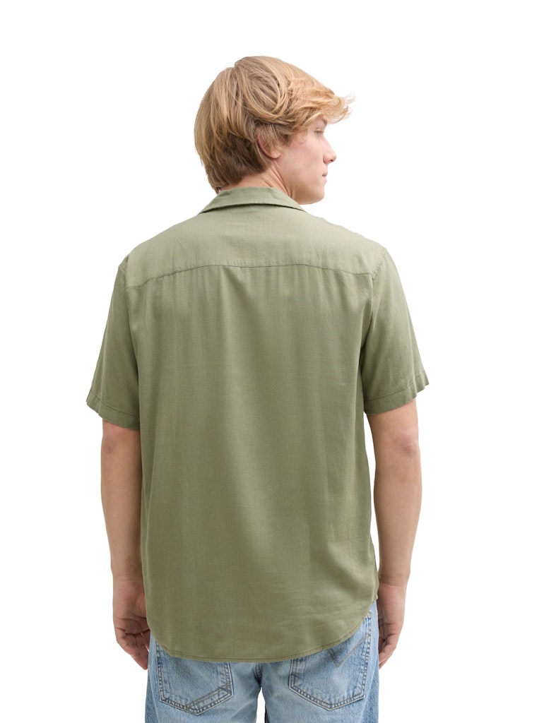Tom Tailor denim Herren Hemden kurz Tree Moss Green
