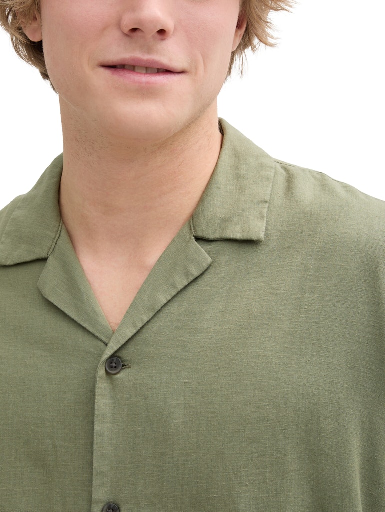 Tom Tailor denim Herren Hemden kurz Tree Moss Green