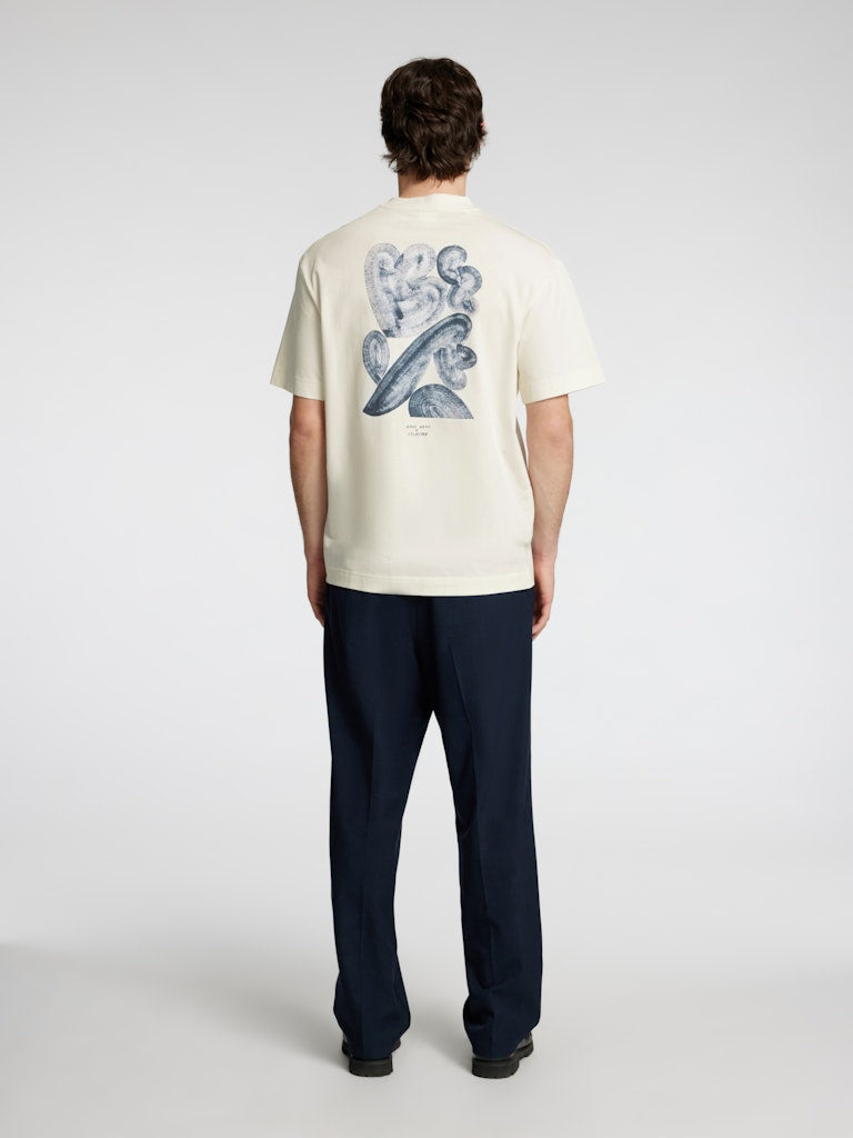 Selected homme Herren T-Shirts kurz Cloud