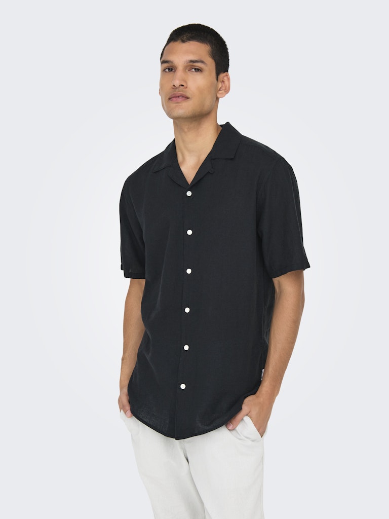 Only & Sons Herren Hemden lang Black