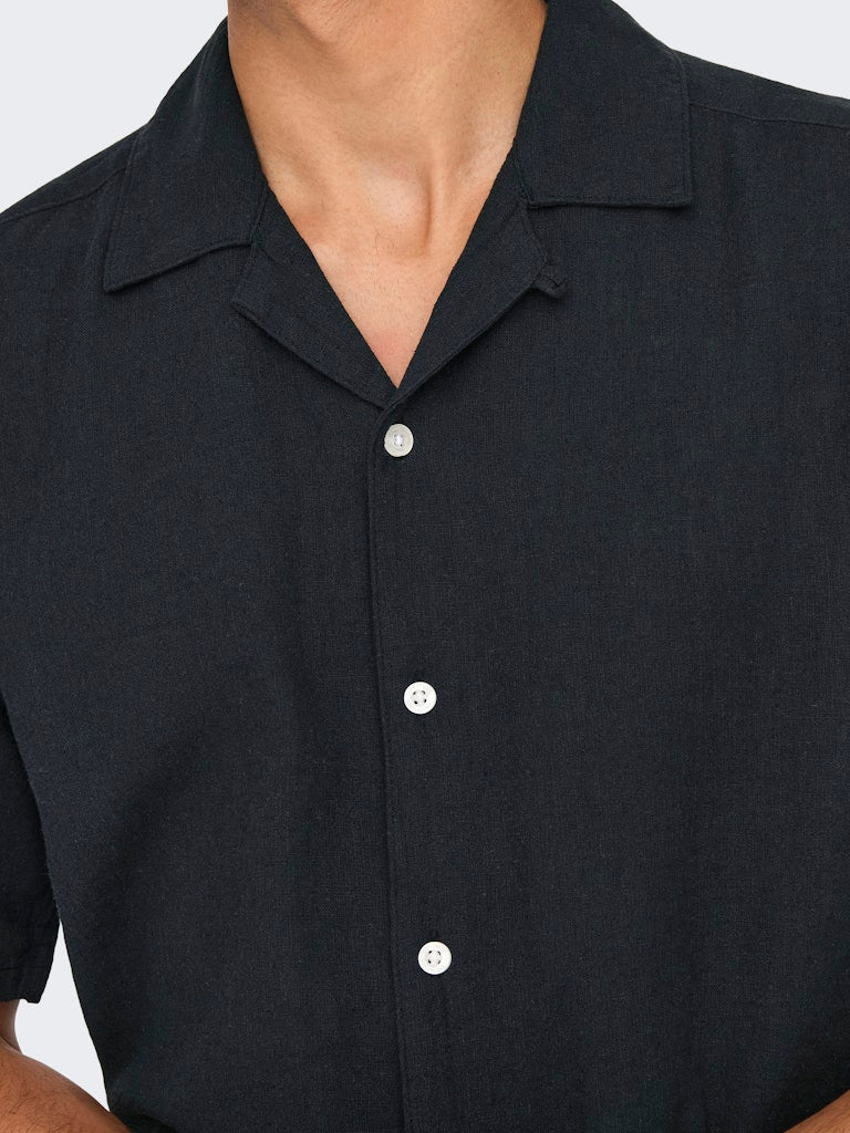 Only & Sons Herren Hemden lang Black