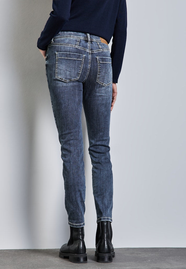 Street One Damen Hosen Mid Blue