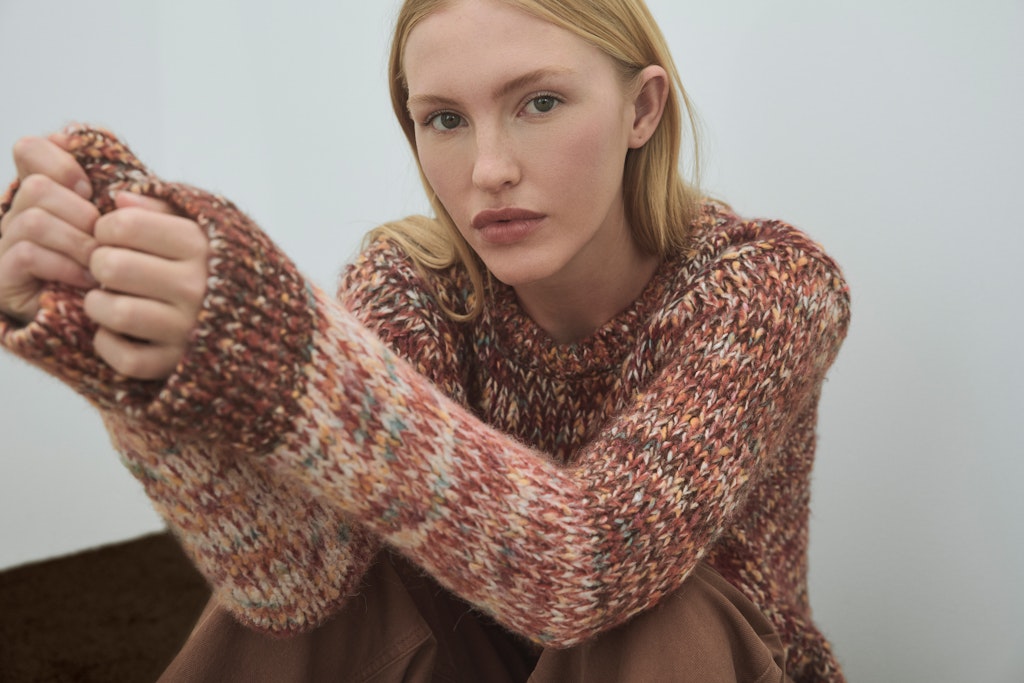 Vila Damen Pullover Fig/Multi Color