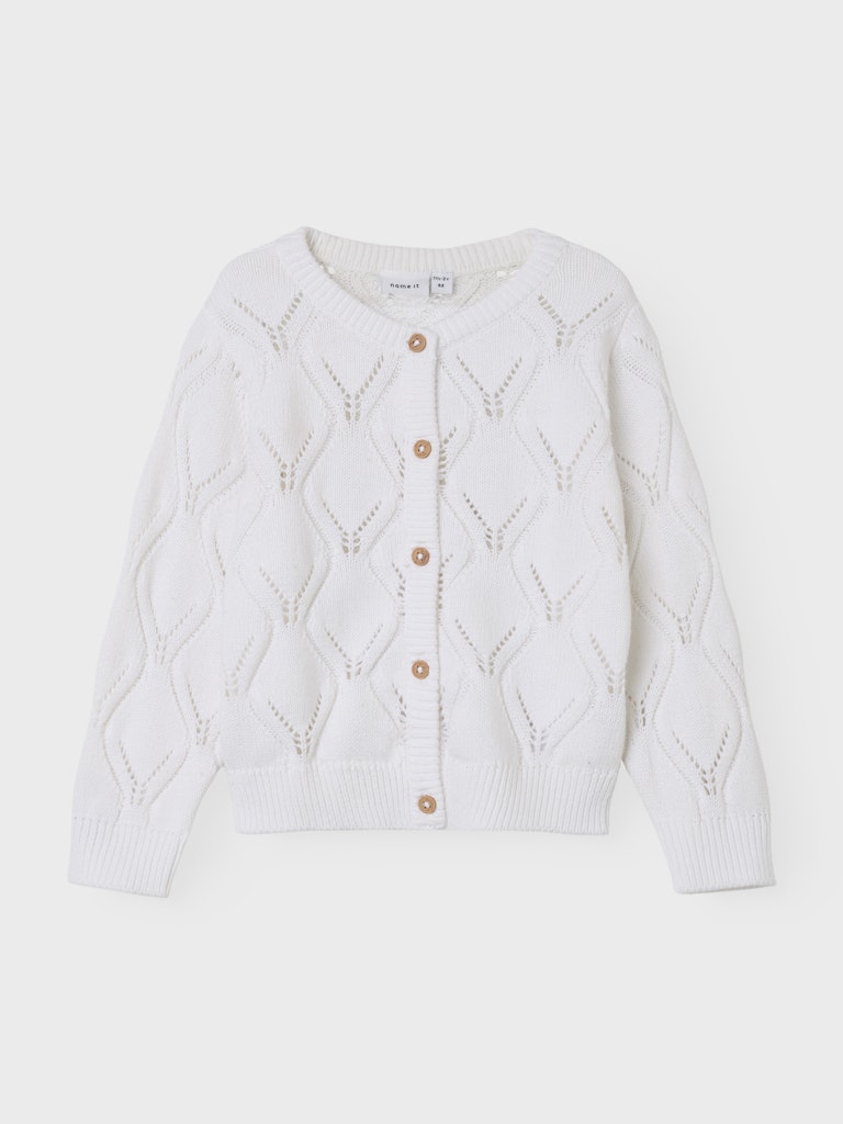 Name it Mädchen Strickjacken Bright White