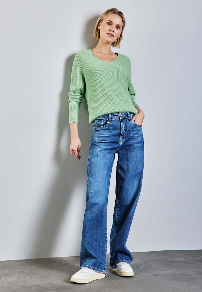 Street One Damen Pullover Milky Gre