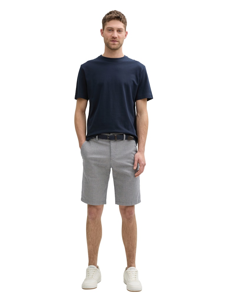 Tom Tailor Herren Hosen White Navy Zig