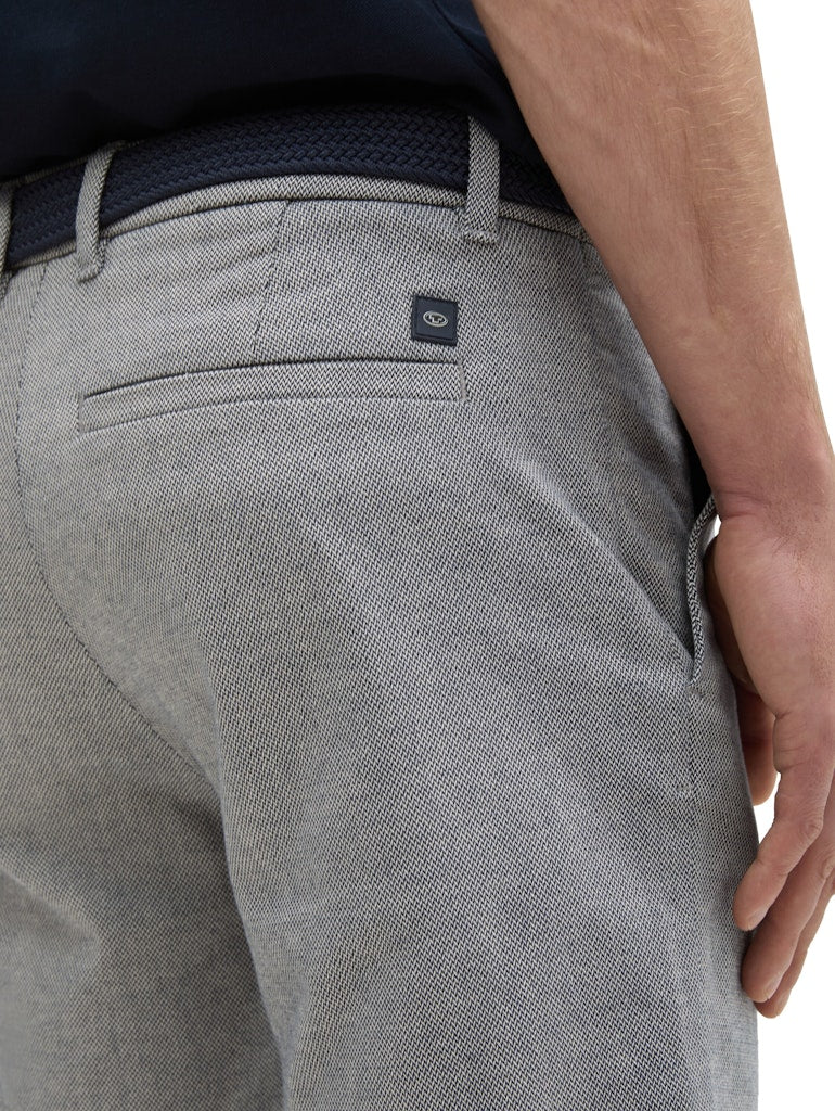 Tom Tailor Herren Hosen White Navy Zig