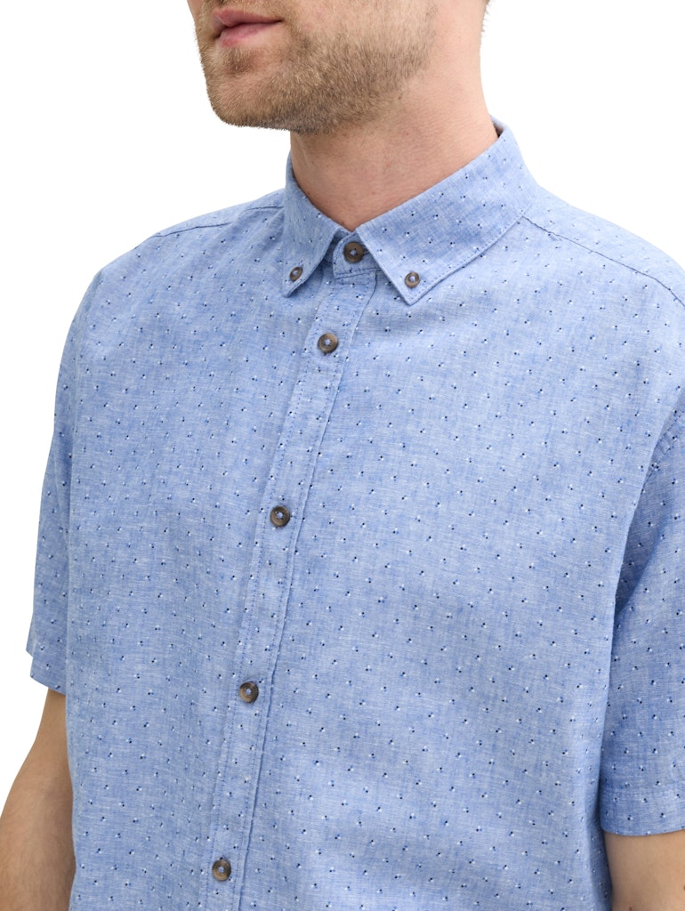 Tom Tailor Herren Hemden kurz Mid Blue Dot De