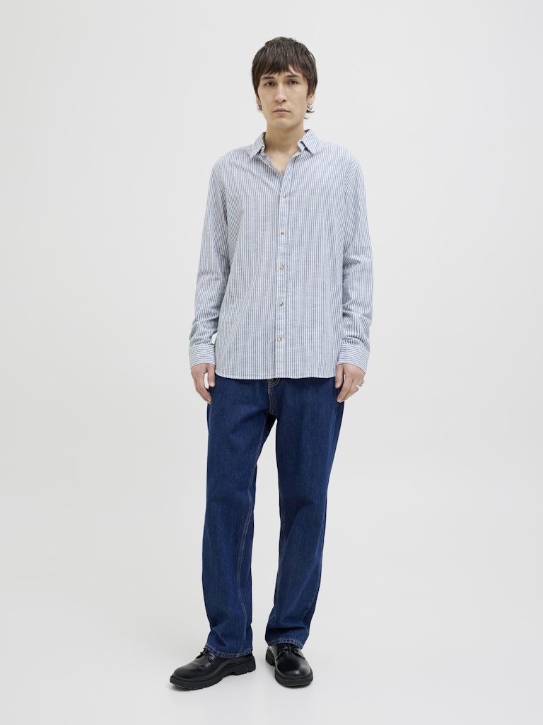 Jack & Jones Herren Hemden lang Infinity/Stripe