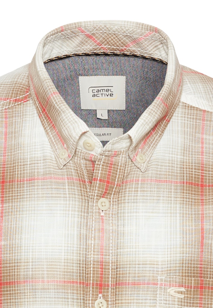 Camel active Herren Hemden kurz Sunfaded Red