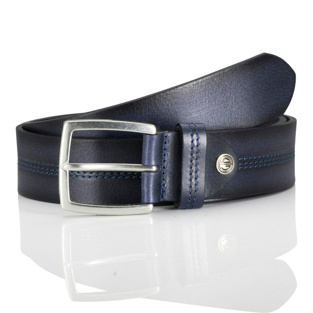 LINDENMANN Herren Gürtel Marine