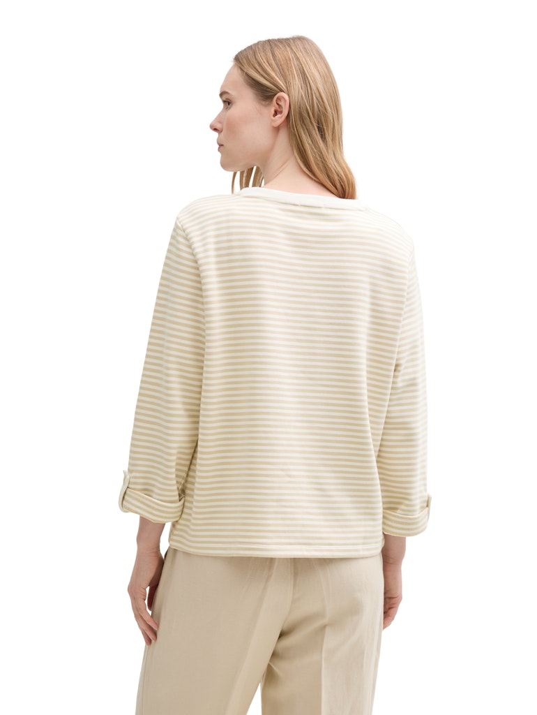 Tom Tailor Damen Sweatshirts Beige Offwhite