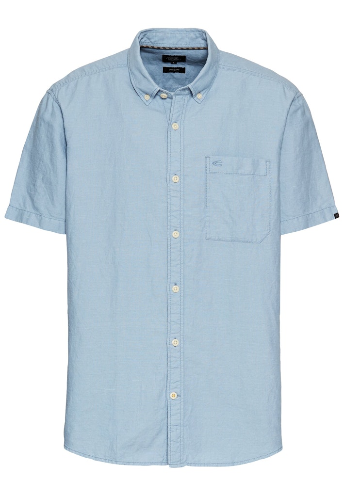 Camel active Herren Hemden kurz Smoke Blue