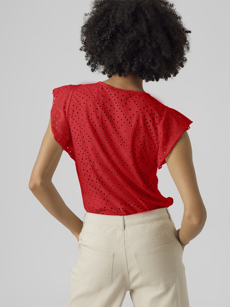 Vero Moda Damen T-Shirts Fiery Red