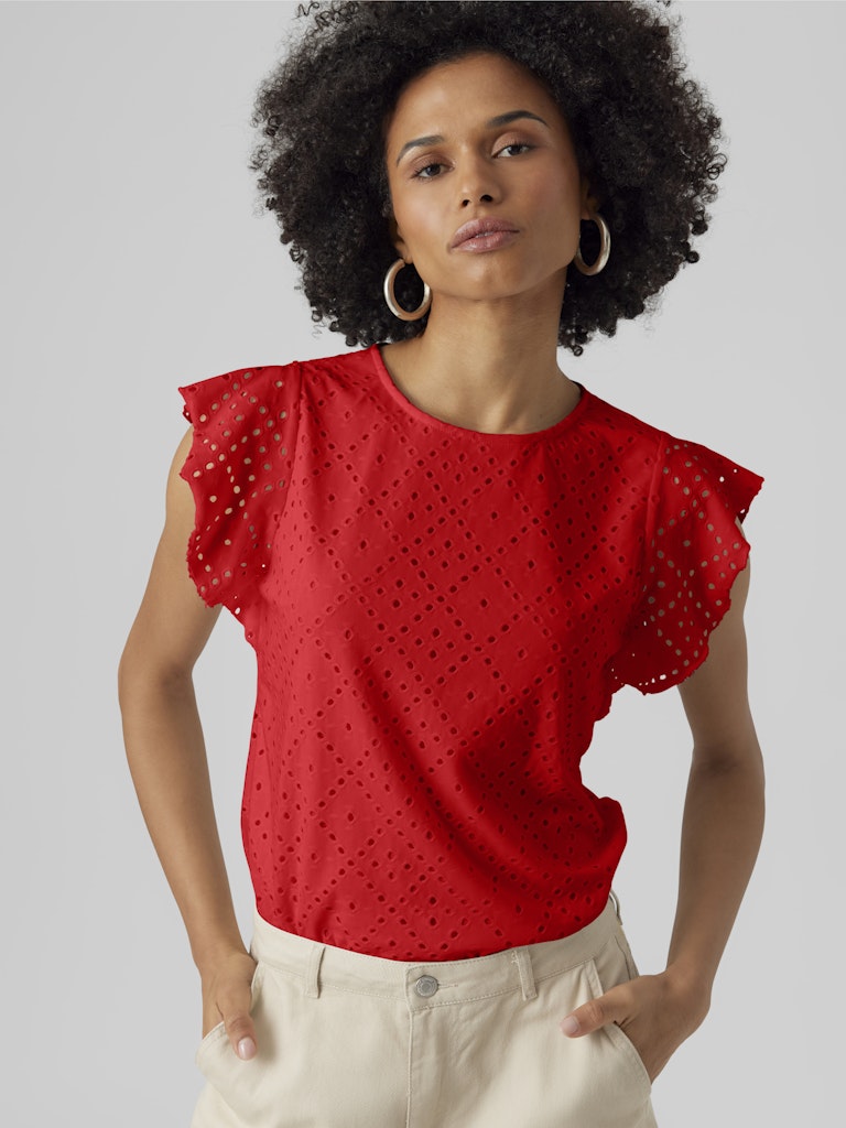 Vero Moda Damen T-Shirts Fiery Red