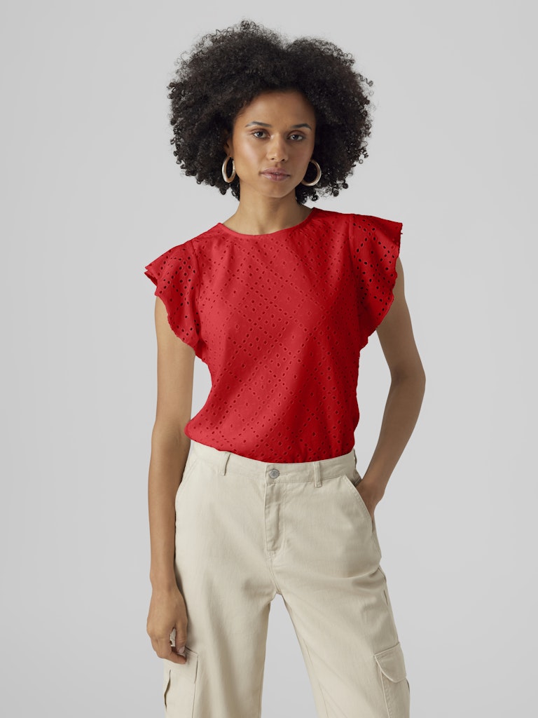 Vero Moda Damen T-Shirts Fiery Red