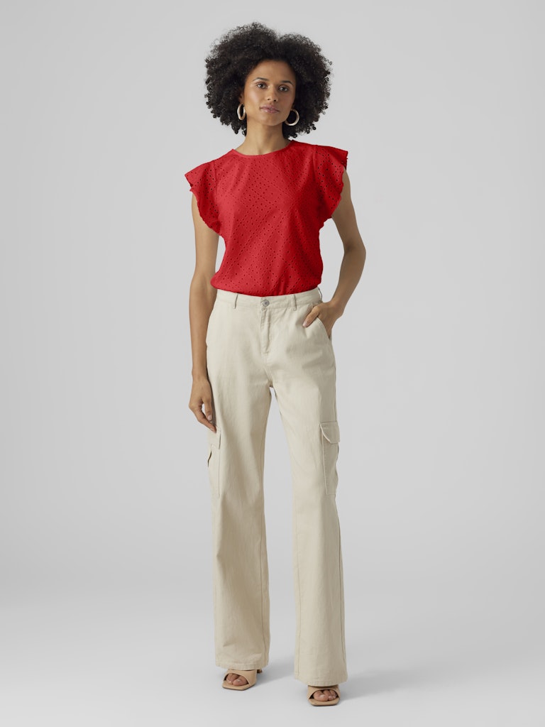 Vero Moda Damen T-Shirts Fiery Red