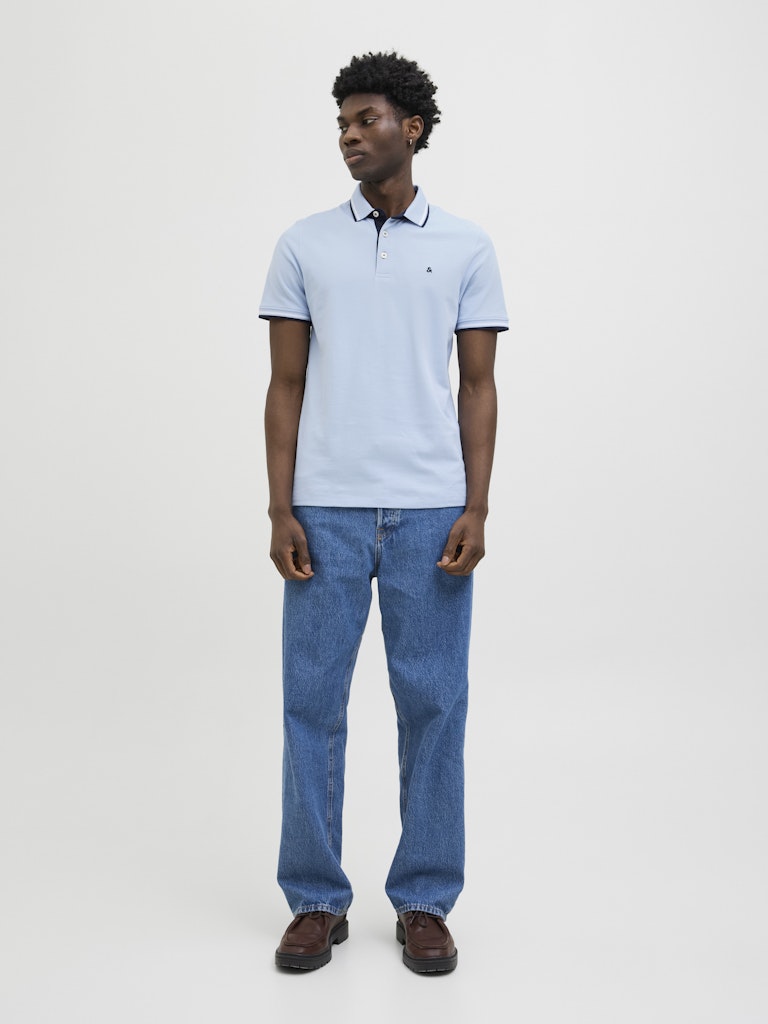Jack & Jones Herren Polo-Shirts Chambray Blue/P