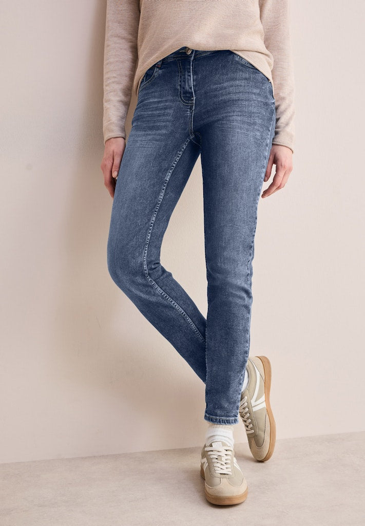 Cecil Damen Hosen Mid Blue