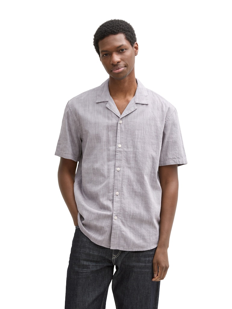 Tom Tailor denim Herren Hemden kurz Pavement Grey W