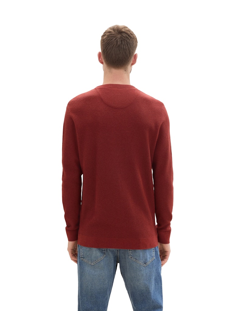 Tom Tailor Herren Pullover Burgundy Dark R