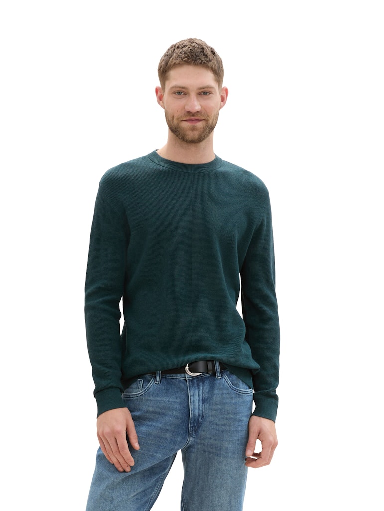 Tom Tailor Herren Pullover Dark Tree Green