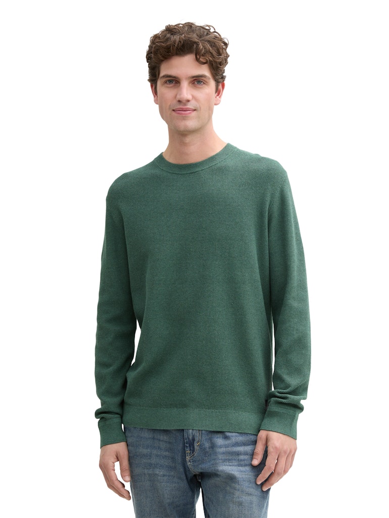 Tom Tailor Herren Pullover Green Dust Mela