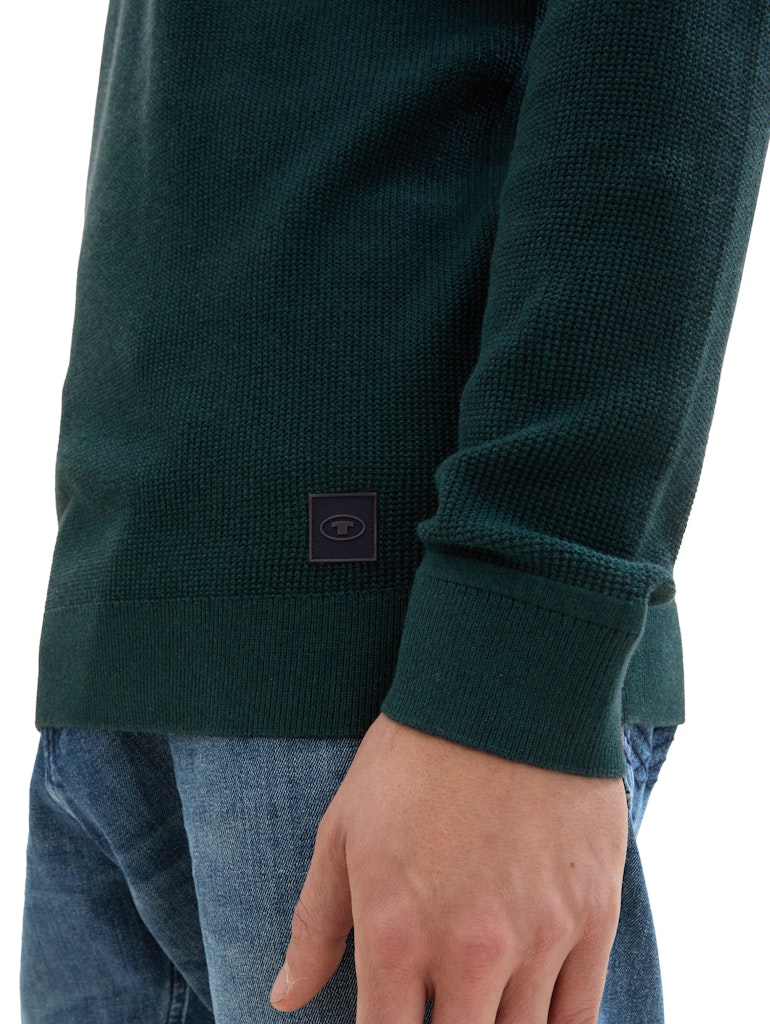 Tom Tailor Herren Pullover Dark Tree Green