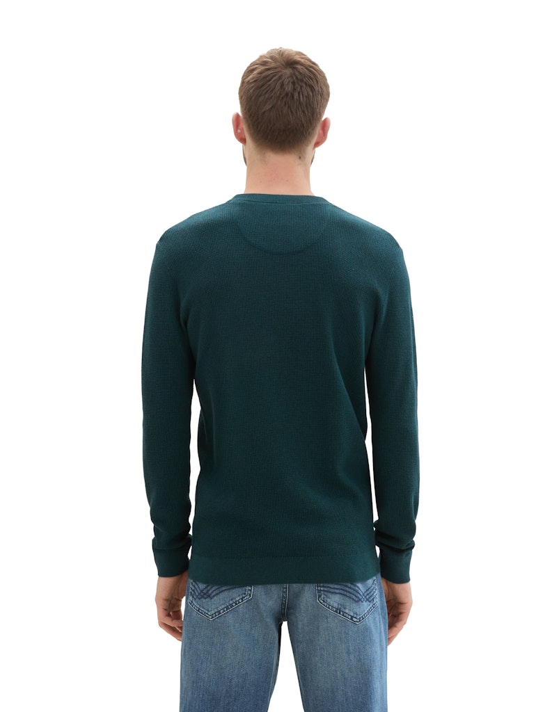 Tom Tailor Herren Pullover Dark Tree Green