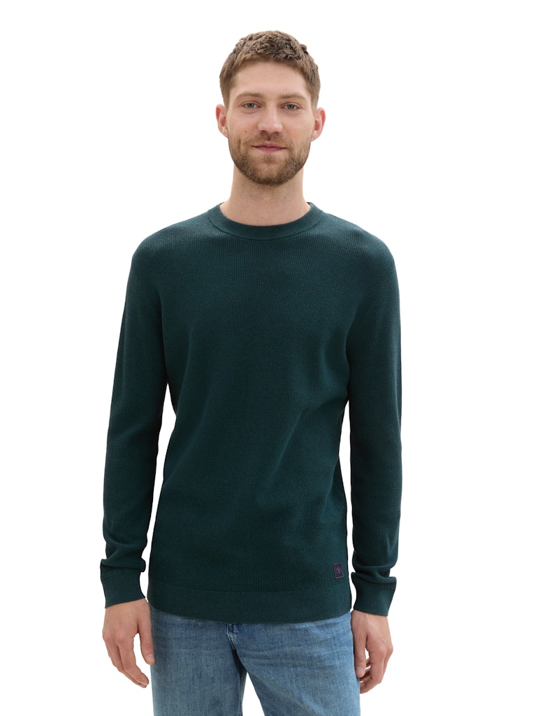 Tom Tailor Herren Pullover Dark Tree Green
